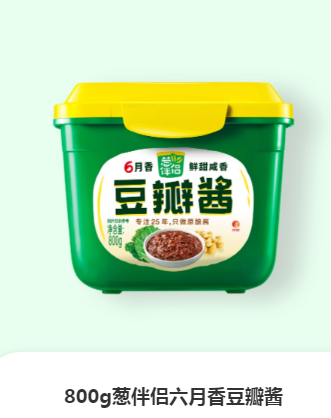 葱伴侣六月香豆瓣酱800g